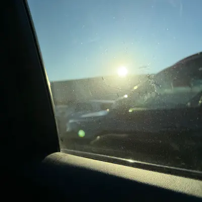 View from a car window