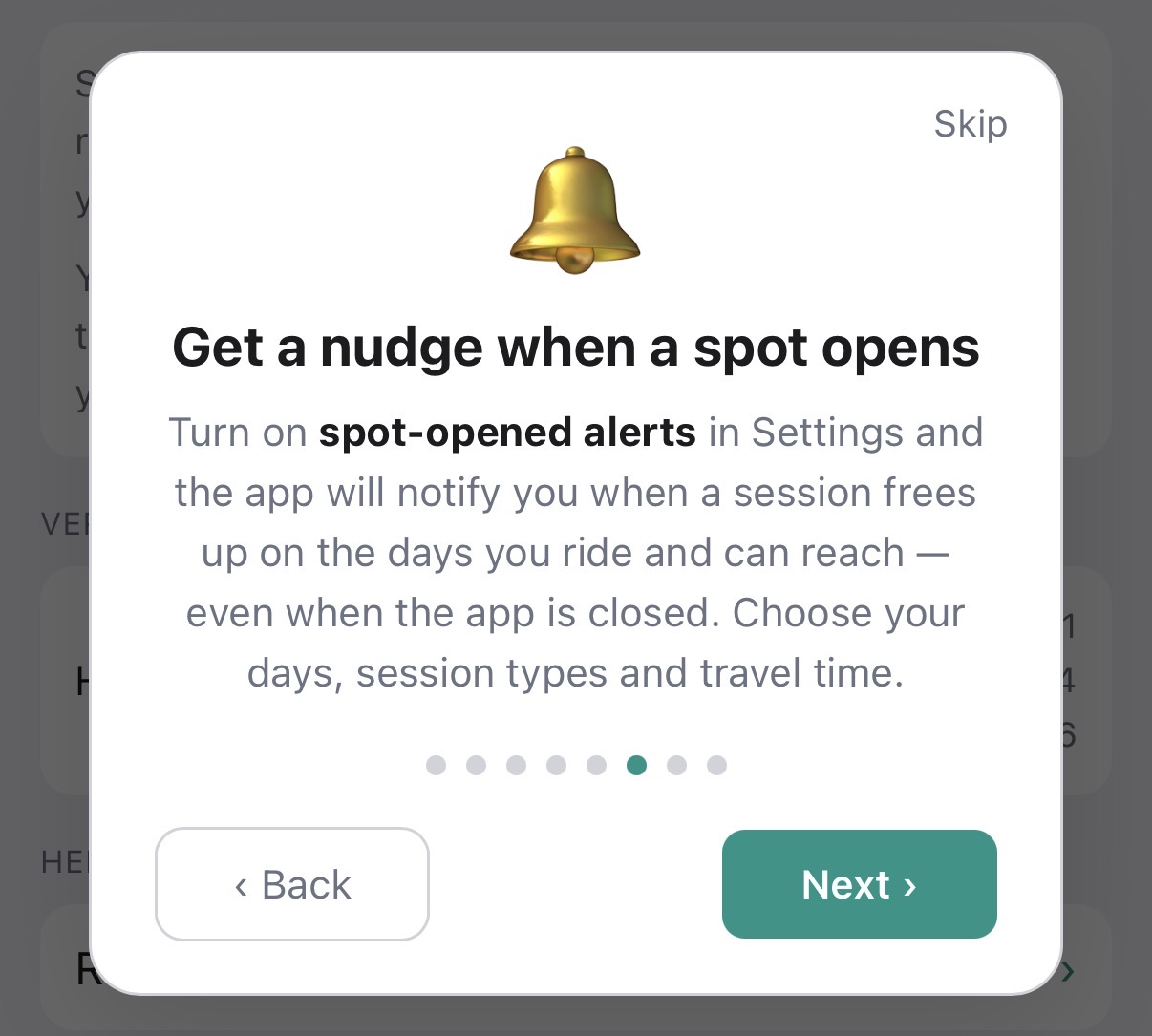 Push notification onboarding