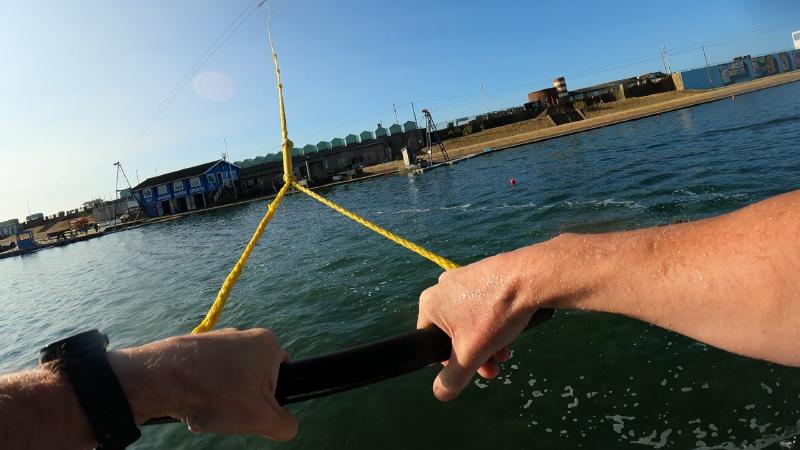 The best air of the session, and both hands on the handle